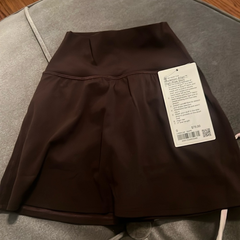 Align high rise espresso color skirt